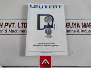 Leutert Msi 3-160/2686 Peak Pressure Indicator
