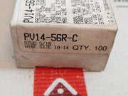 Lot Of 100X Panduit Pv14-56R-c Pressure Terminal Connector Stud 5/16