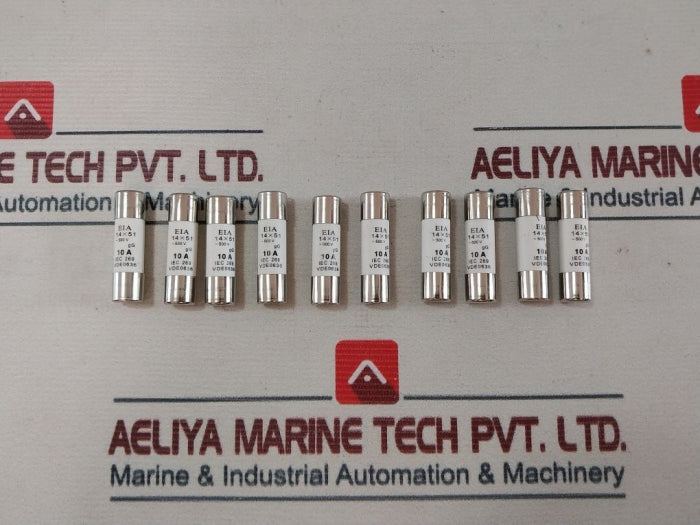 Lot Of 10X Eia 14X51 Fuse 10A ~500V