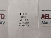 Lot Of 10X Eia 14X51 Fuse 10A ~500V