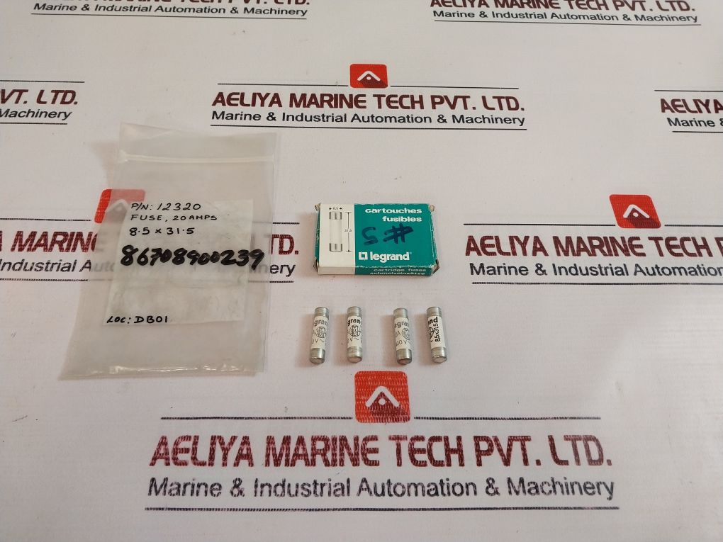 Lot Of 10X Legrand 123 20 Cartridge Fuses 20A 400V