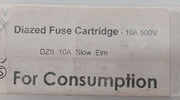 Lot Of 10X Lindner 597.0107 Diazed Bottle Fuse Cartridge 10A 500V