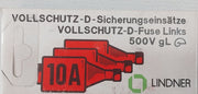 Lot Of 10X Lindner 597.0107 Diazed Bottle Fuse Cartridge 10A 500V
