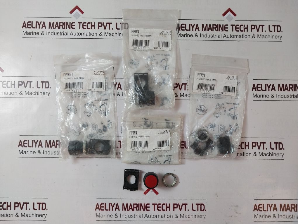 Lot Of 10X Pprn1 Red Push Button