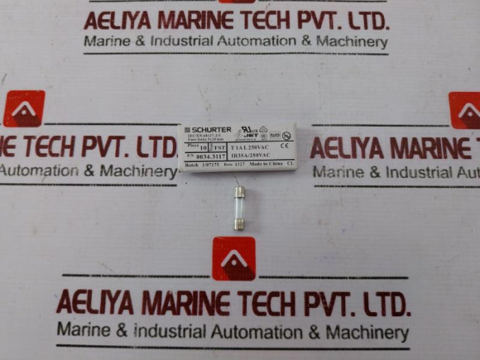 Lot Of 10X Schurter 0034.3117 Fuse-link 5X20 Mm  250Vac Iec/En 60127-2/3
