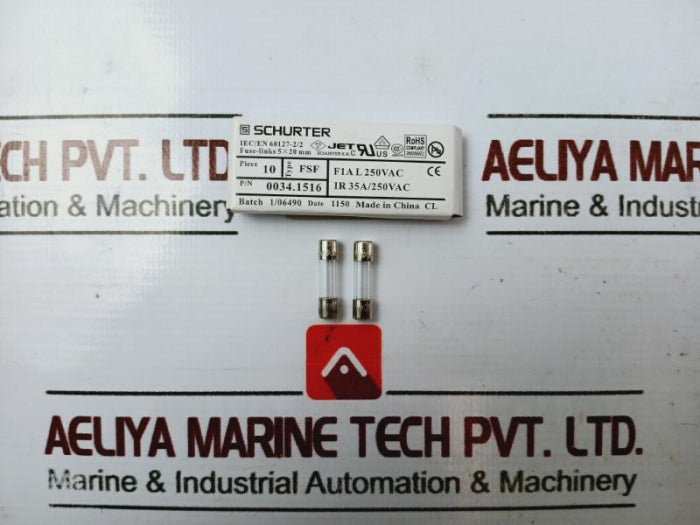 Lot Of 10X Schurter Fsf Glass Fuse Link 0034.1516 5 X 12 Mm 250Vac