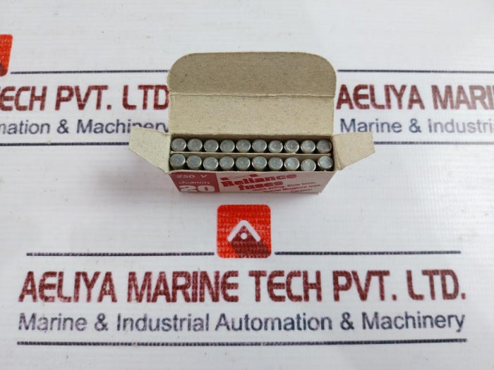 Lot Of 20X Reliance Electronics Rqb Fuse 250V
