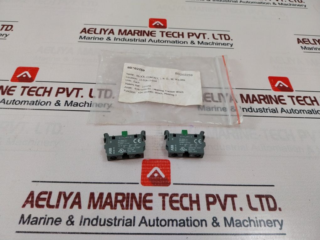 Lot Of 2X Abb Mcb-10 Contact Block 690V 10A Bd202259