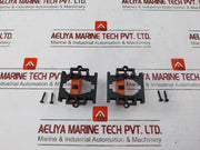 Lot Of 2X Giovenzana Pcw01 Contact Block With 2 Hole Coupling Plate Ac15 4A-500V