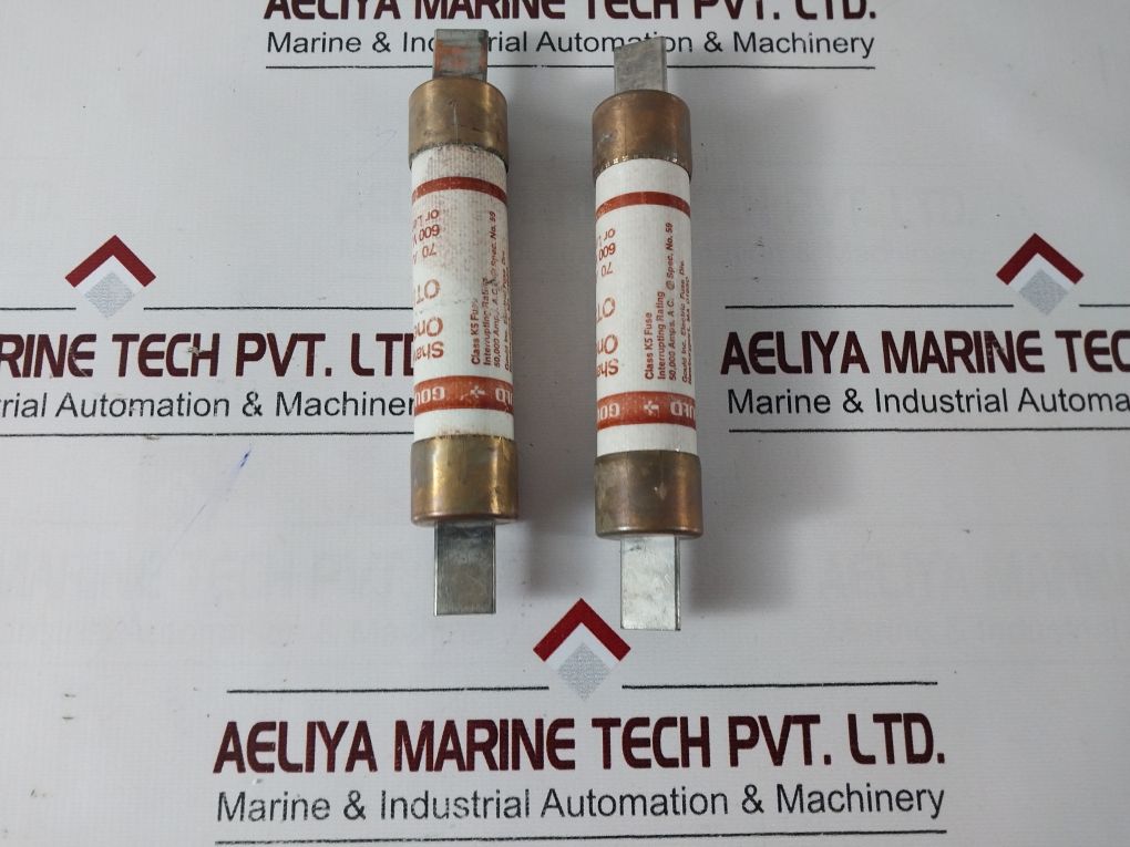 Lot Of 2X Gould Shawmut Ots70 Fuse 70Amp