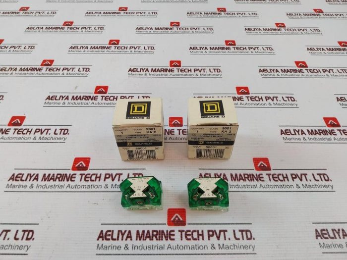 Lot Of 2X Square D 9001 Ka2 Contact Block