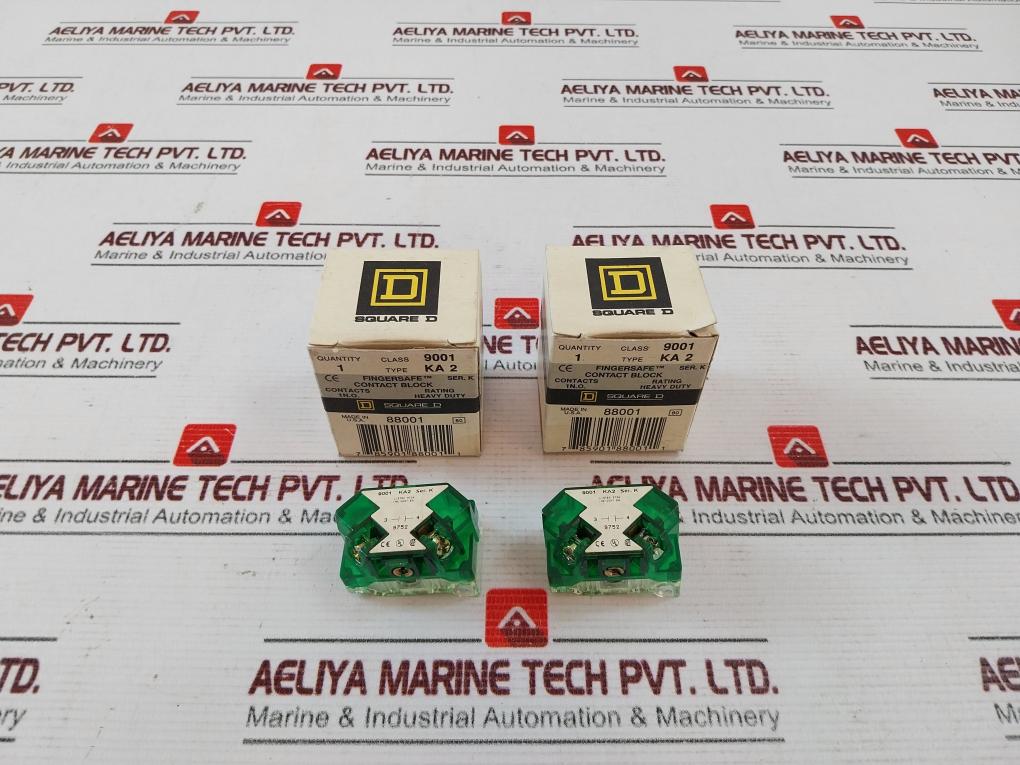 Lot Of 2X Square D 9001 Ka2 Contact Block 