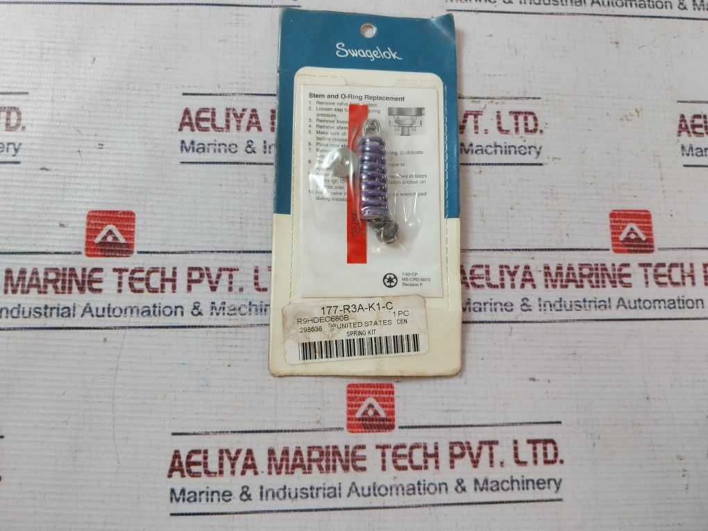 Lot Of 2X Swagelok 177-r3A-k1-c Relief Valve Spring Kit