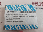 Lot Of 3X Allenwest Olrhsd Mr-02-elc-018429 Overload Relay Heater Pack