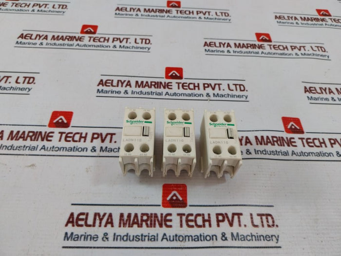Lot of 3X Schneider Electric/Telemecanique LADN11G Auxiliary Contact Block 690V