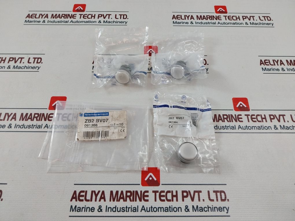 Lot Of 3X Telemecanique Zb2 Bv07 White Pilot Lite Push Button
