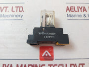 Lot Of 4X Omron My4 Relay With Socket Base 24Vdc
