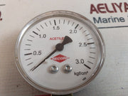 Lot of 4X Record 0.2-3.0 KGF/CM2 Pressure Gauge