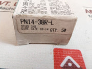 Lot Of 50X Panduit Pn14-38R-l Pressure Terminal Connector