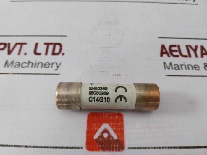 Lot Of 5X Bussmann C14G10 Cylindrical Fuse 10A 14X51 Mm