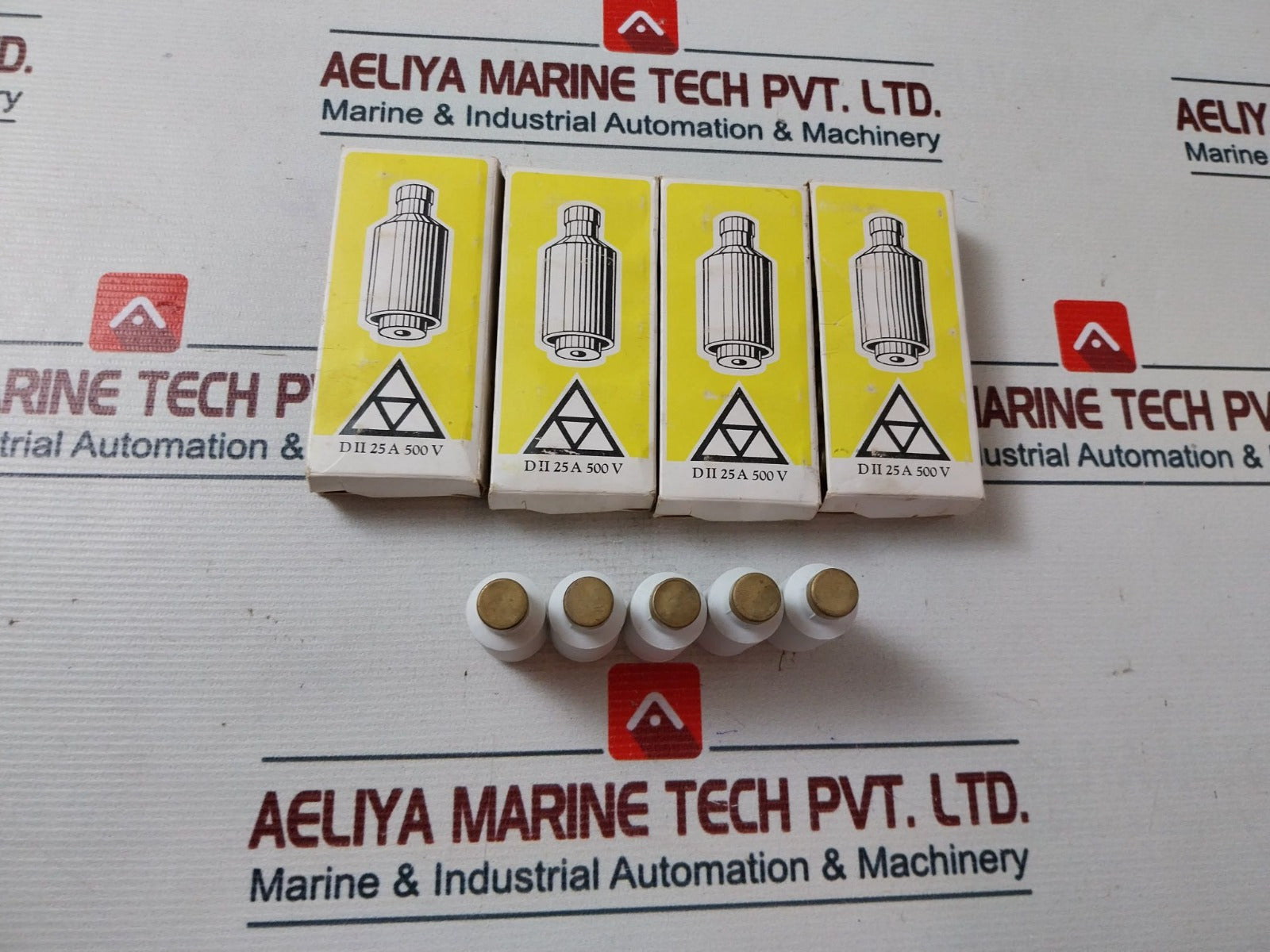 Lot Of 5X Dii 25A 500V Bottle Fuse 2410