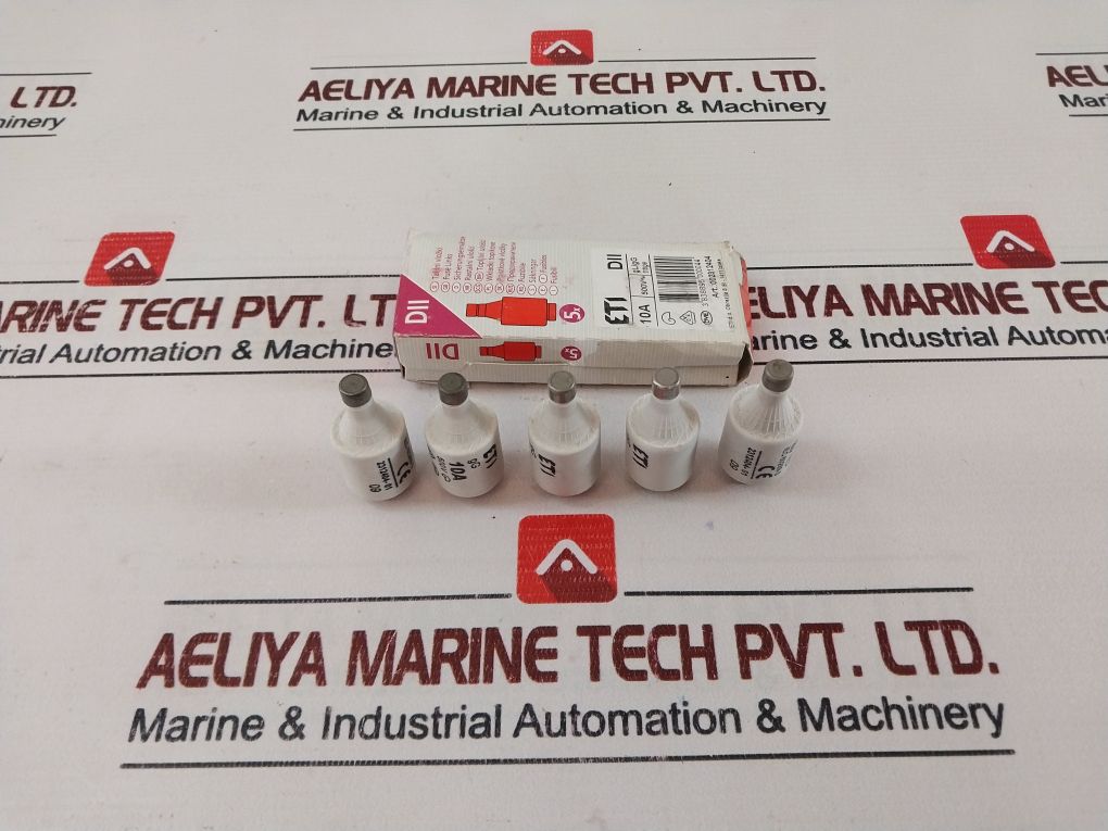 Lot Of 5X Eti 2312404-01 Fuse Links Dii 10A 500V