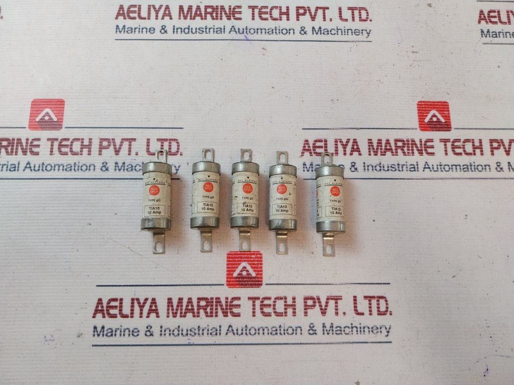 Lot Of 5X Gec Alsthom Tia10 Standard Fuse 10 Amp