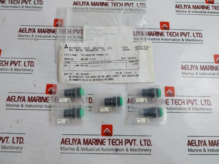 Lot Of 5X Idec Al6M-p4G Lamp For Bgb (Green) A004421 24V Max 82710 Dc24V