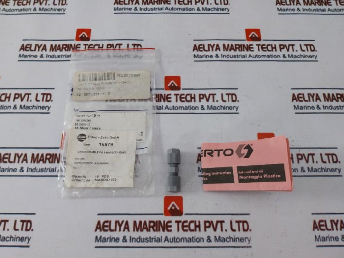 Lot Of 5X Serto 6 Mm Compression Fittings Straight Panel Mount Union 16979