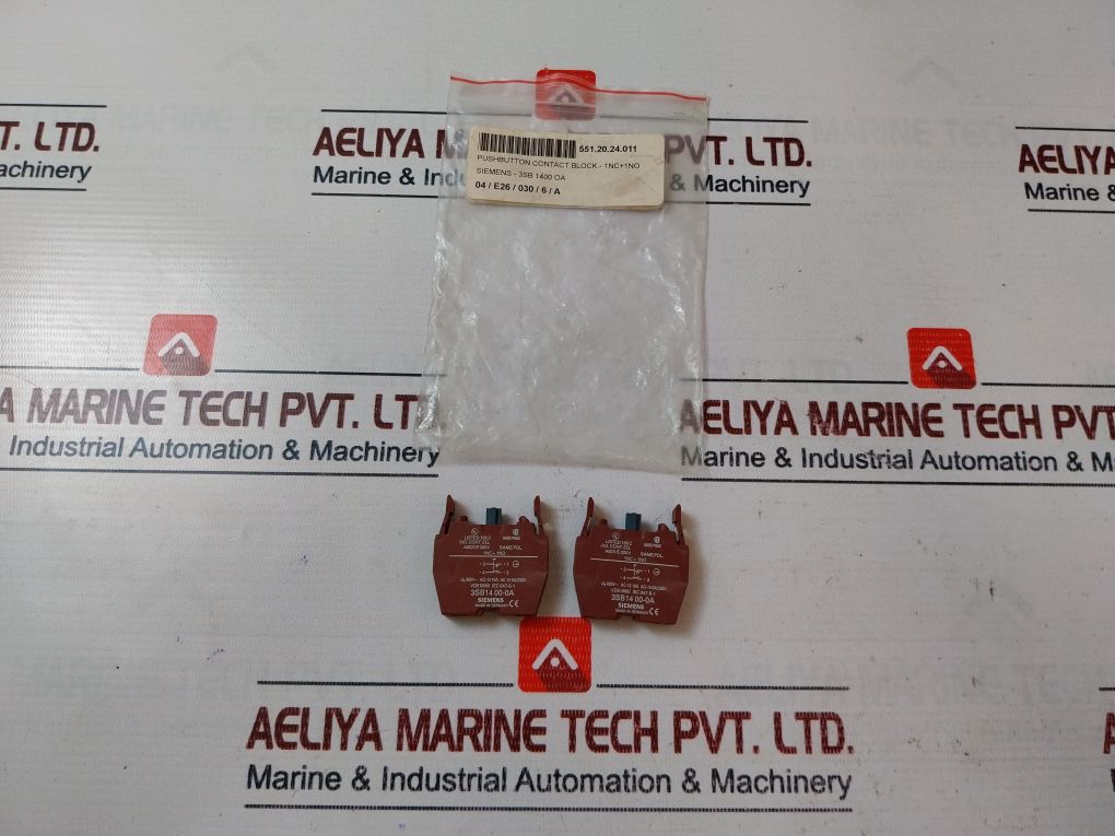 Lot Of 5X Siemens 3Sb1400-0A Pushbutton Contact Block