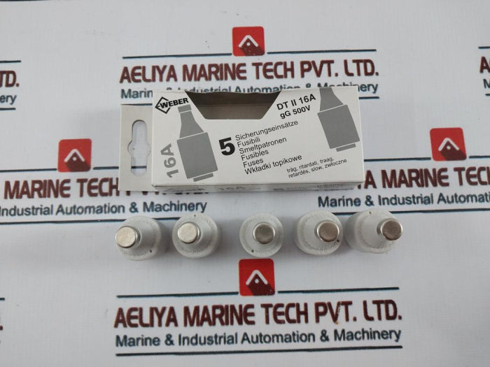 Lot Of 5X Weber Dt Ii 16A Gg 16A 500V Slow Blow Fuse
