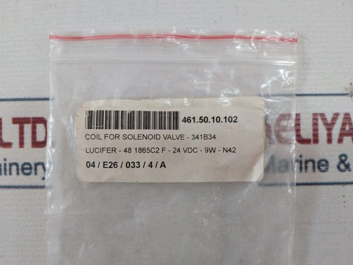 Lucifer 48 1865C2 F Coil For Solenoid Valve 24Vdc