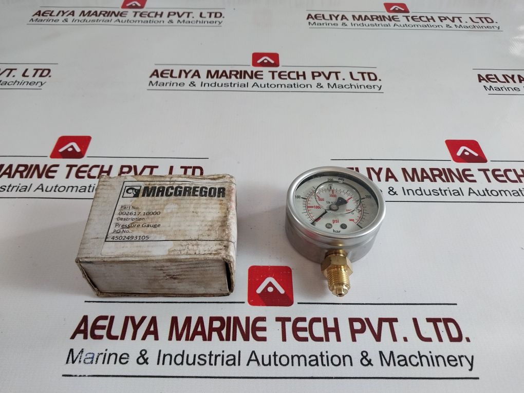 Macgregor 002617.10000 Pressure Gauge 0-400 Bar 0-5800 Psi
