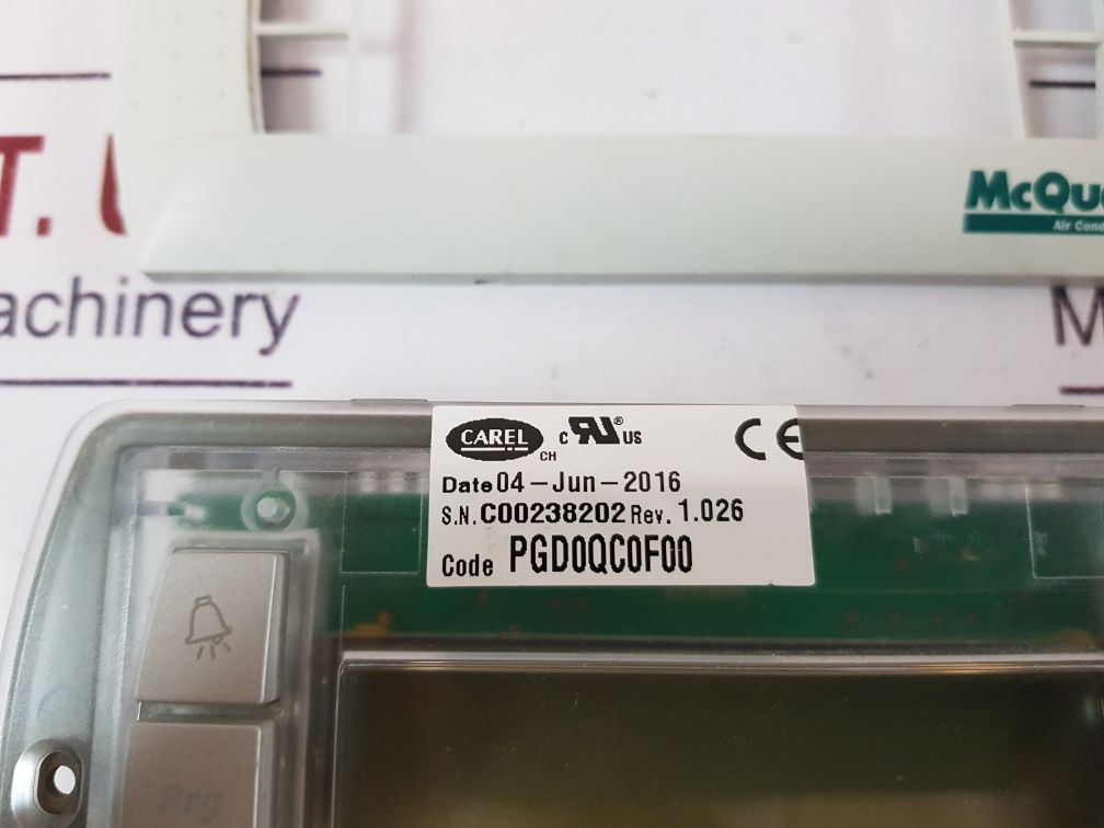 Mcquay Pgd0Qc0F00 Rev: 1.026 Air Conditioning Operation Panel