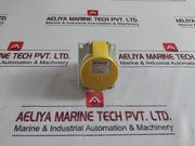 Mennekes 1462 Yellow Panel Mount 16A-4H/100-130V