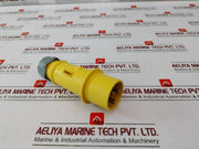 Mennekes 247Rg Industrial Power Plug Yellow Cable Mount 16A 100-130V 