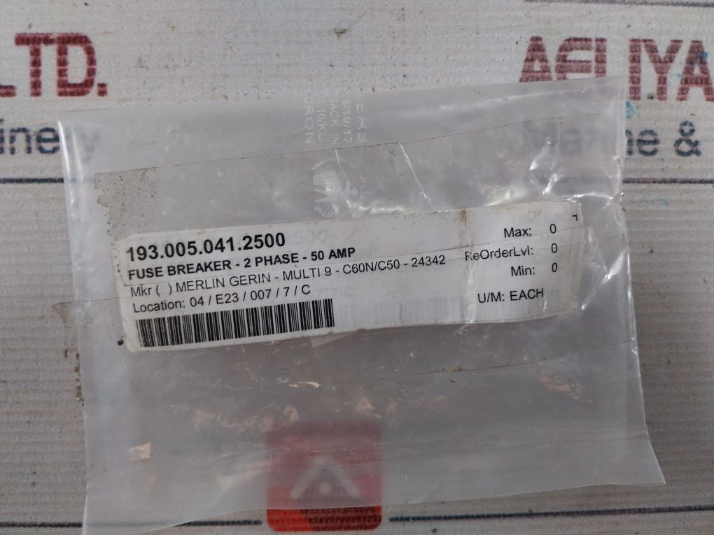 Merlin Gerin 24342 2 Phase Fuse Circuit Breaker 50 Amp
