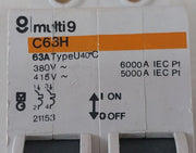 Merlin Gerin Multi 9 C63H Fuse Breaker 40°C