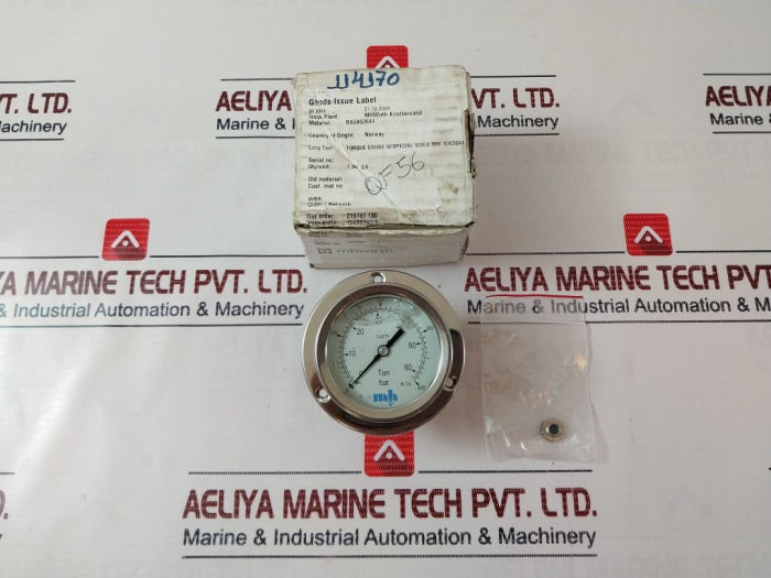 Mhwirth 0-400 Bar Pressure Gauge