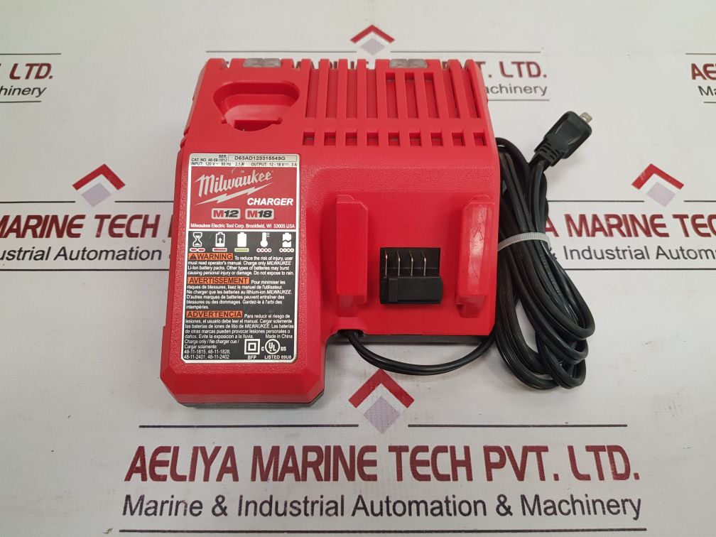 Milwaukee 48-59-1812 Battery Charger M12 And M18 18V Lithium Ion