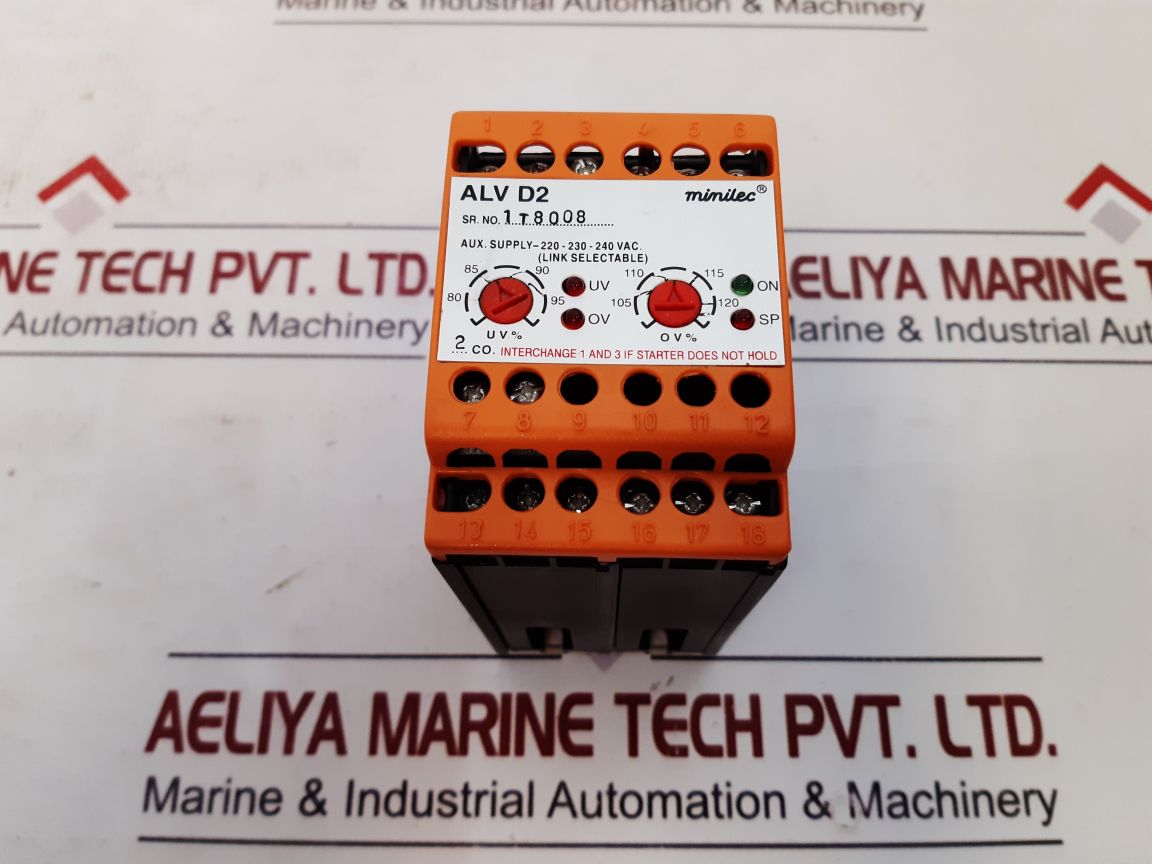Minilec Phase Failure Relay With Variable Alv D2
