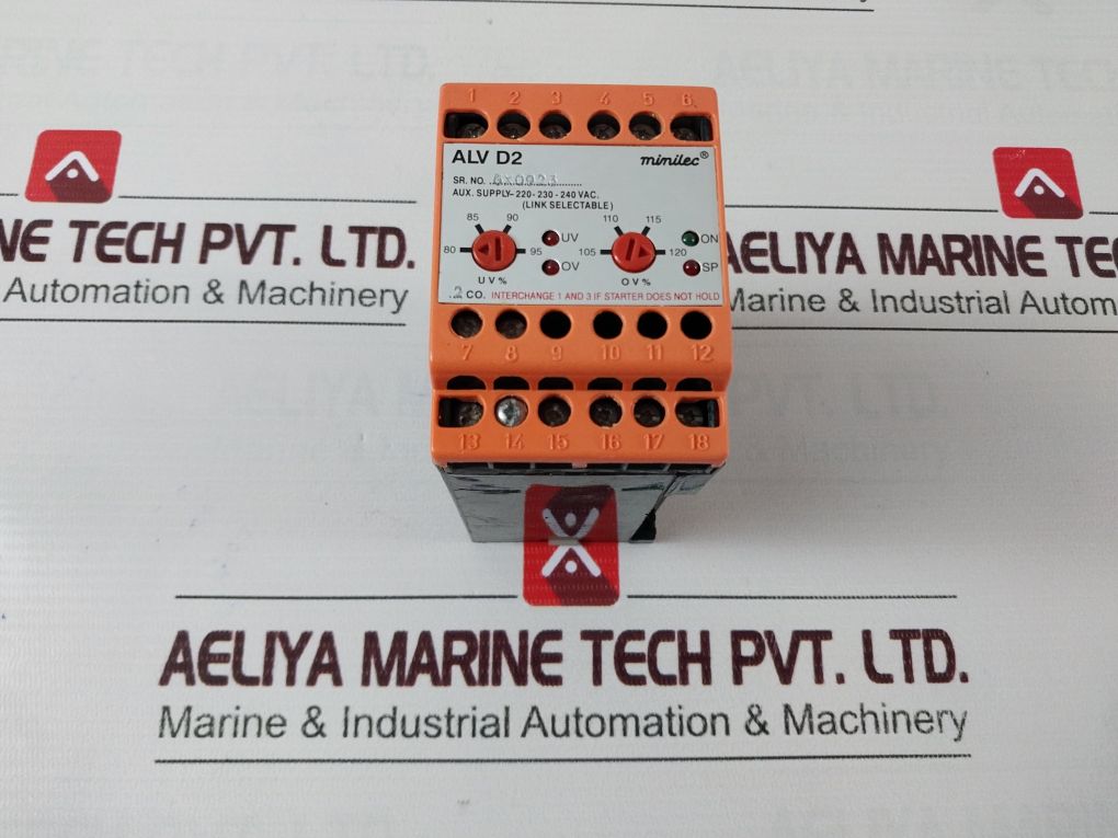 Minilec Alv D2 Phase Failure Relay With Variable 220-230-240 Vac