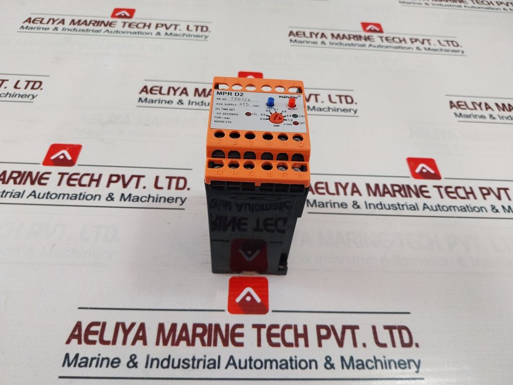 Minilec Mpr D2 MotorPump Phase Failure Overload Protection Relay 0.4-1.0 Amp