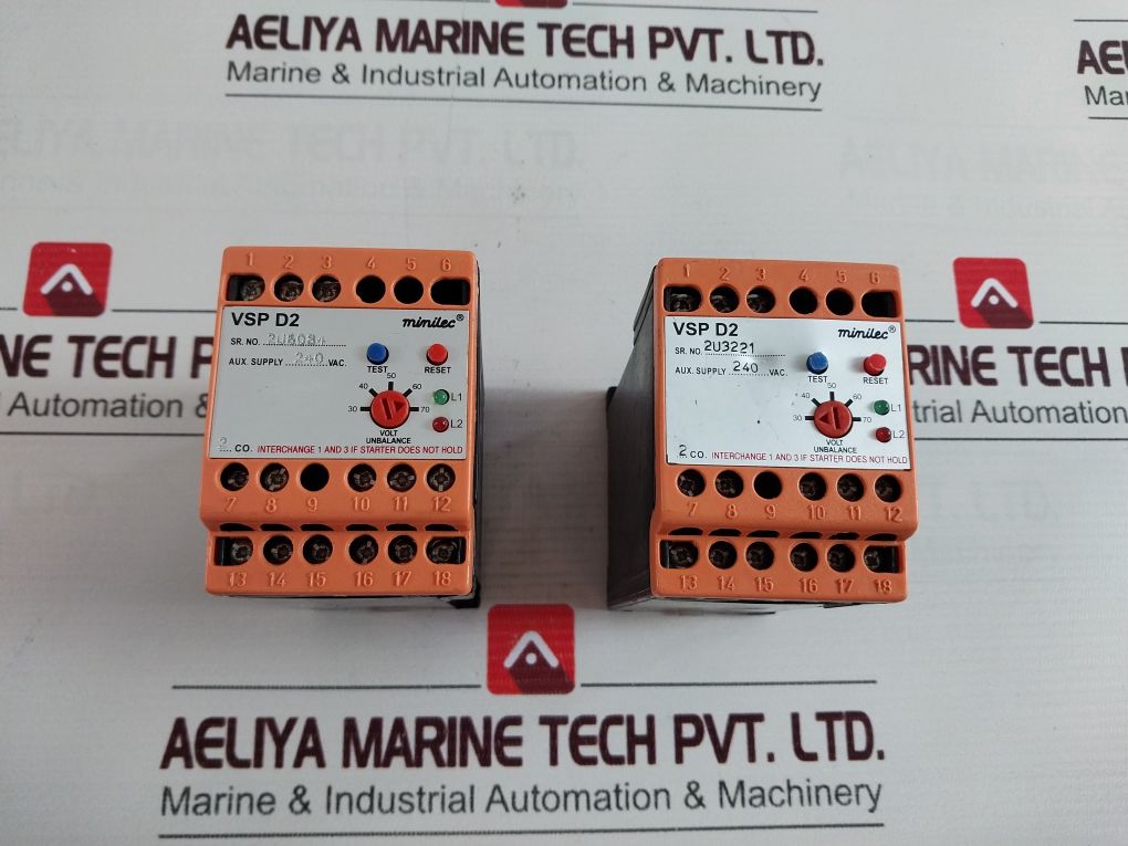 Minilec Vsp D2 Phase Failure Relay 2U3221 240Vac