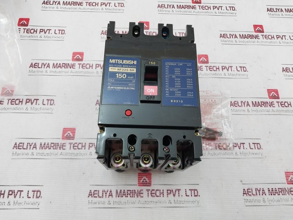 Mitsubishi 3 Pole No-fuse Breaker Nf225-sh 150Amp