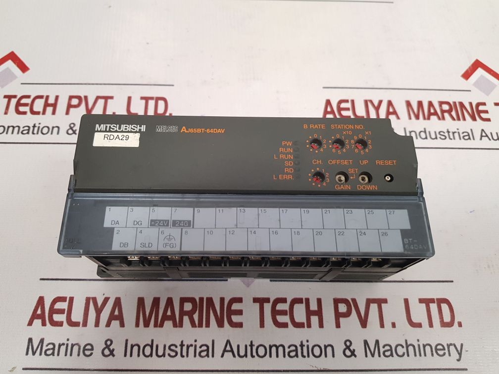 Mitsubishi Melsec Cc-link Aj65Bt-64Dav D/A Converter Unit Bd992C102H06