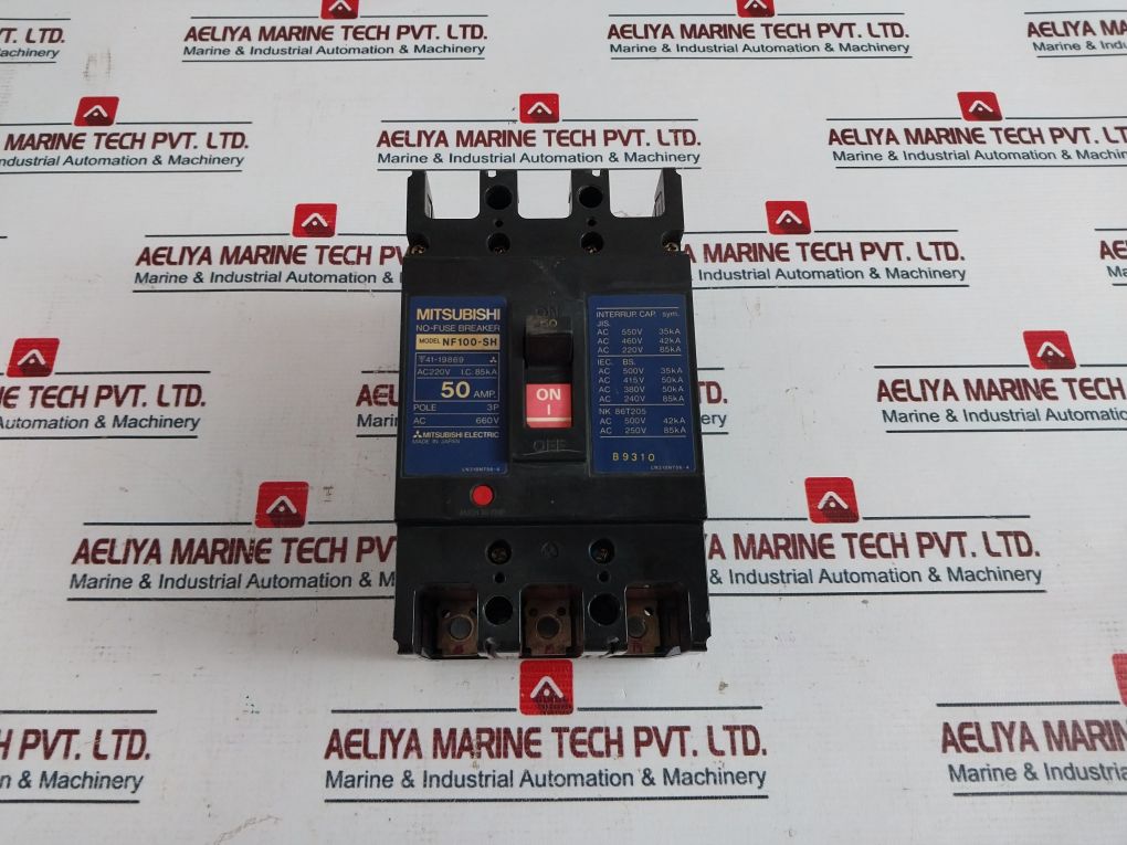 Mitsubishi Electric Nf100-sh 3 Pole No-fuse Circuit Breaker Ac220V 50 A 50/60Hz