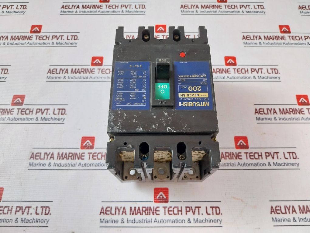Mitsubishi Electric Nf225-sh No-fuse Breaker 200Amp 3Pole 660V