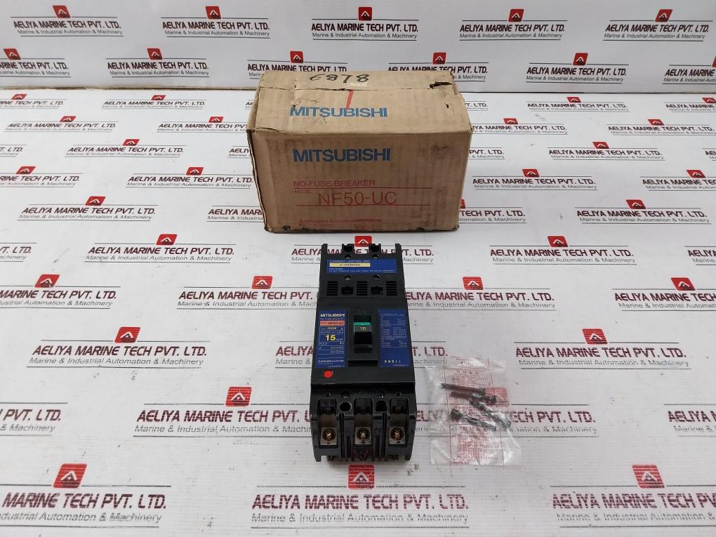 Mitsubishi Electric Nf50-uc No-fuse Breaker 15A 3-pole 600V Ac