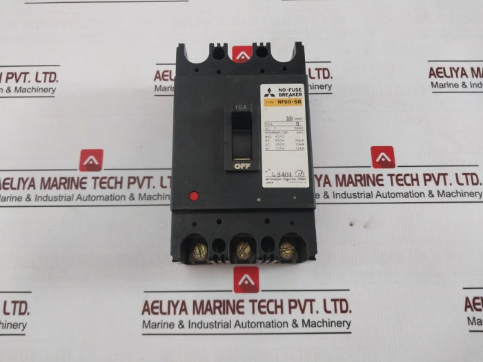 Mitsubishi Electric Nf60-sb 3 Pole No-fuse Breaker Ac 500V Ln307N926-2 10 Amp